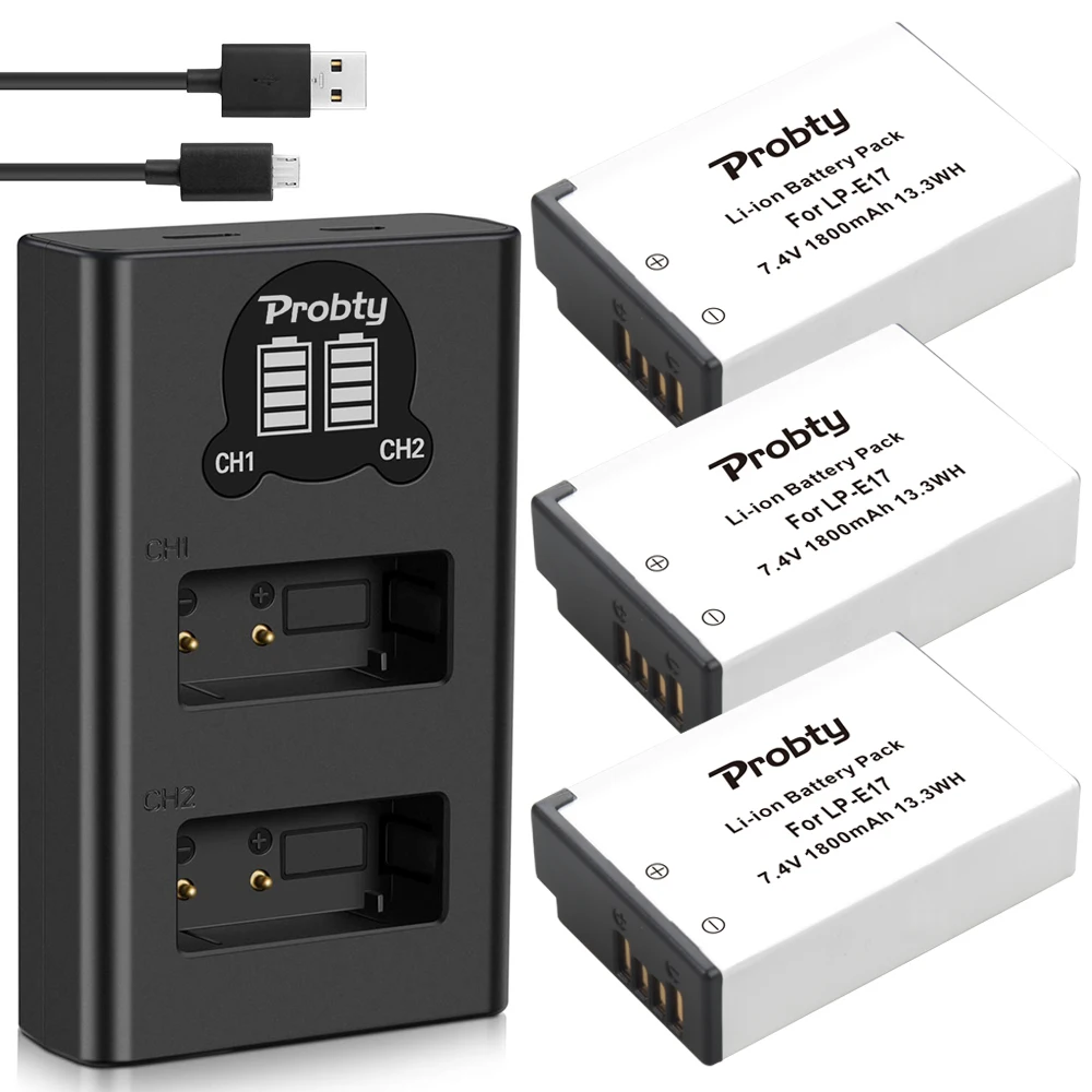 1800 мА/ч, LPE17 LP E17 LP-E17 Батарея+ светодиодный USB двойной Зарядное устройство для цифровой однообъективной зеркальной камеры Canon EOS 200D M3 M6 750D 760D T6i T6s 800D 8000D поцелуй X8i камеры