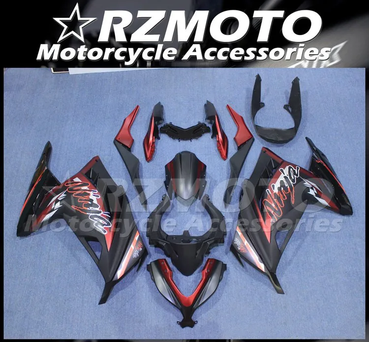 

New ABS Motorcycle Fairings kit Fit for Kawasaki Ninja 300 EX300 ninja300r 2013 2014 2015 13 14 15 16 17 18 19 black red matte