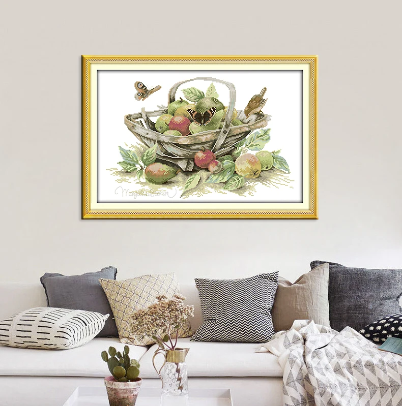 Набор для вышивки крестом Joy Sunday фруктами счетный крест 11 и 14CT DMC рукоделие