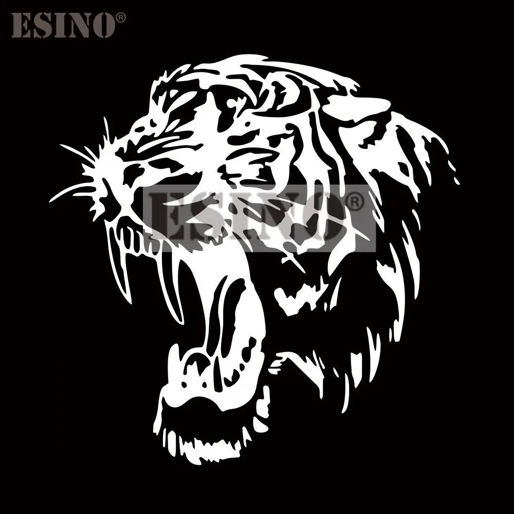 

Car Styling Cartoon Angry Tiger Car Accessory PVC 3D Carving Decal Cartoon Car Sticker Bumper Body Decal Creative Pattern Vinyl
