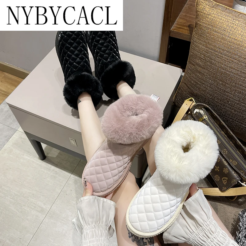 NYBYCACL 2022 NEW  Hot Australia Women Snow Boots Cowhide Leather Ankle Boots Warm Winter Boots Woman Shoes new