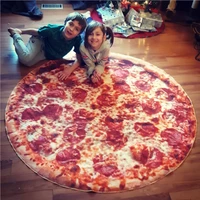 funny soft warm flannel tortilla pizza blanket round shape donut airplane travel portable wearable winter throw blanket