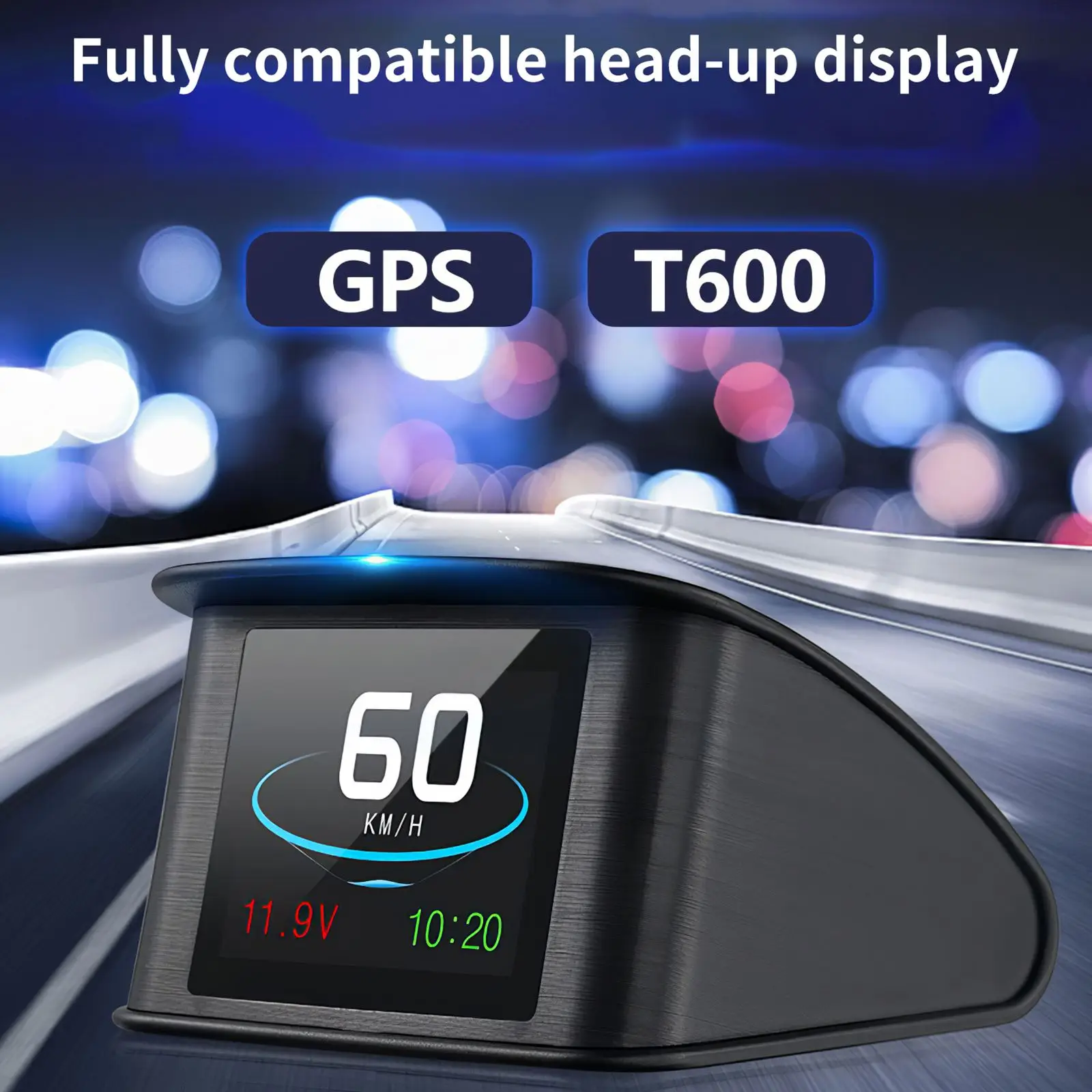 

TiOODRE T600 Car HUD Navigation OBD Universal LCD Colorful Clear Screen Durable Compact Digital Head-Up Displayer
