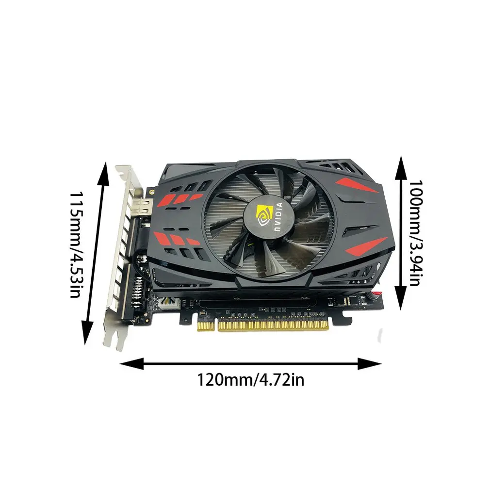 550 TI видеокарта процессор 128 бит 2 ГБ GDDR5 один вентилятор игровая с контролем