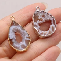 fashion irregular pendant high quality natural stone agate charms for diy necklace earrings accessories women jewelry making