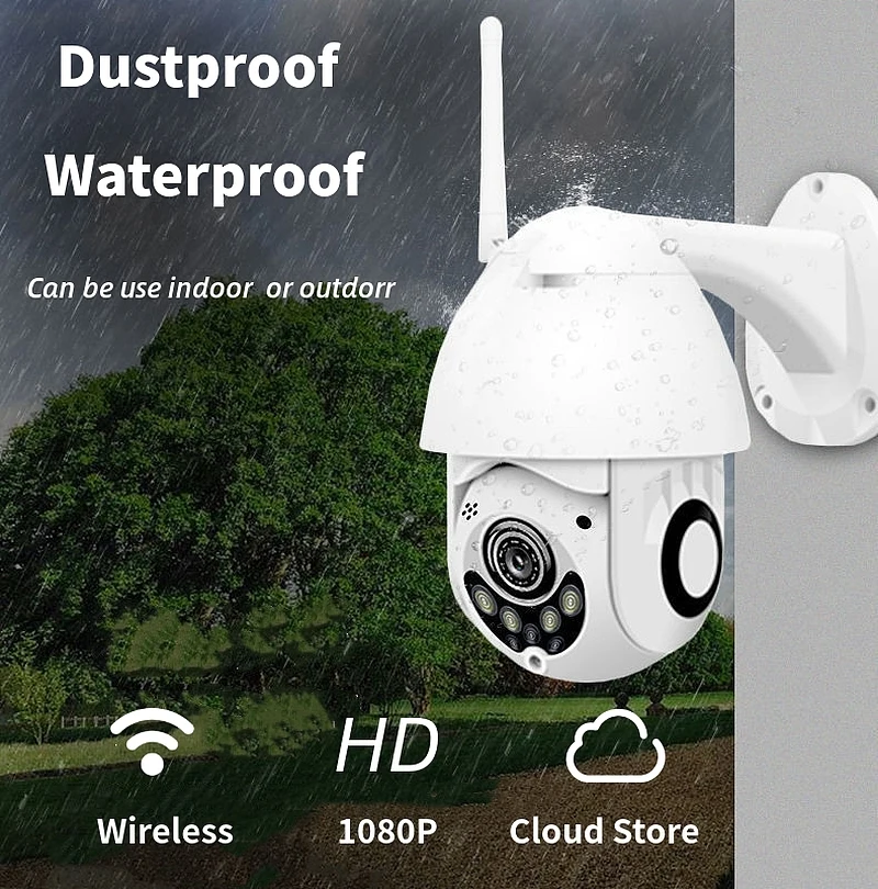 1080P PTZ IP камера наружная скорость купольная беспроводная видеокамера с Wi-Fi панорамирование наклон 4X зум ИК Сеть видеонаблюдения 720P