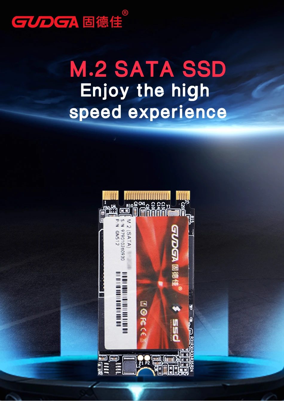 Горячая Распродажа GUDGA M.2 SSD 256 ГБ M2 SATA NGFF 2242 HDD для компьютера ноутбука Smartbook |