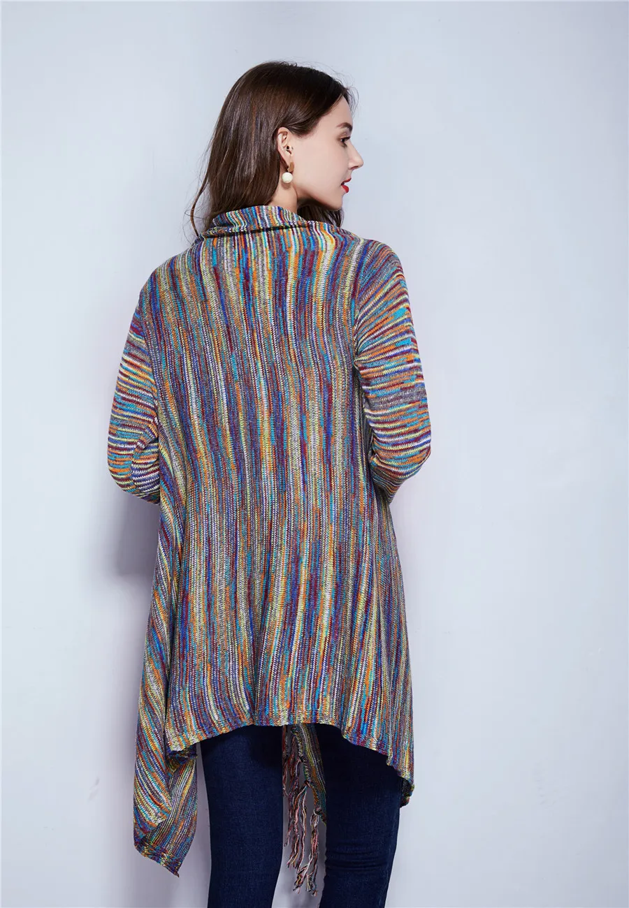 Женский модный Повседневный вязаный свитер уличная джемпер однотонный пуловер