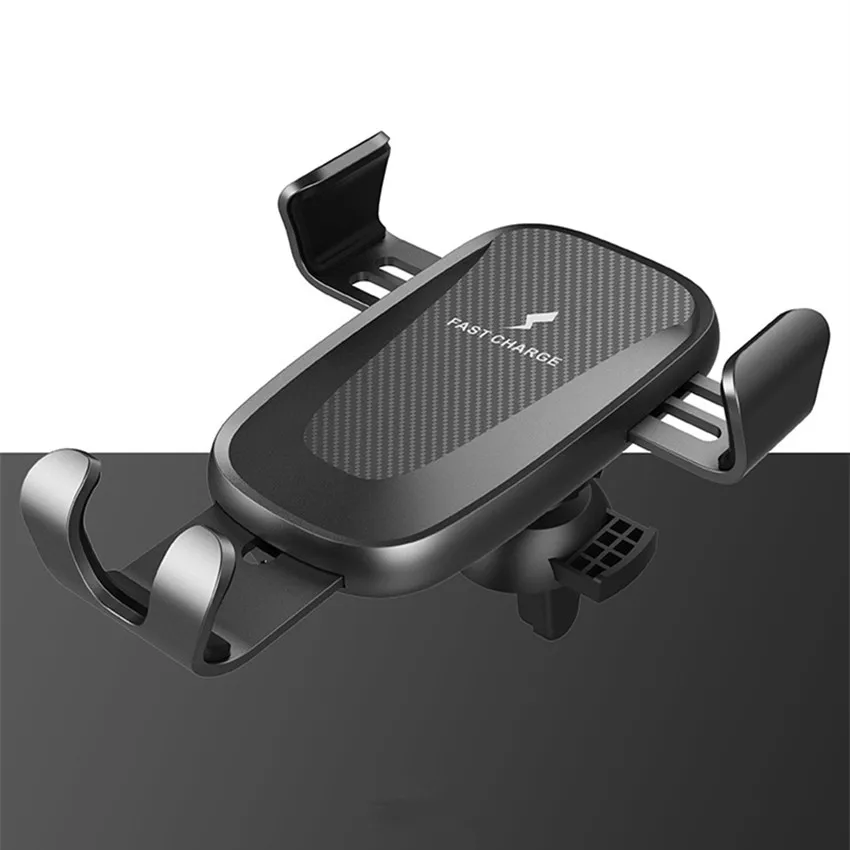 10 Вт беспроводное автомобильное зарядное устройство Быстрая зарядка держатель телефона крепление в машину автоматический зажим для iPhone xr 11Pro huawei Mate30 samsung