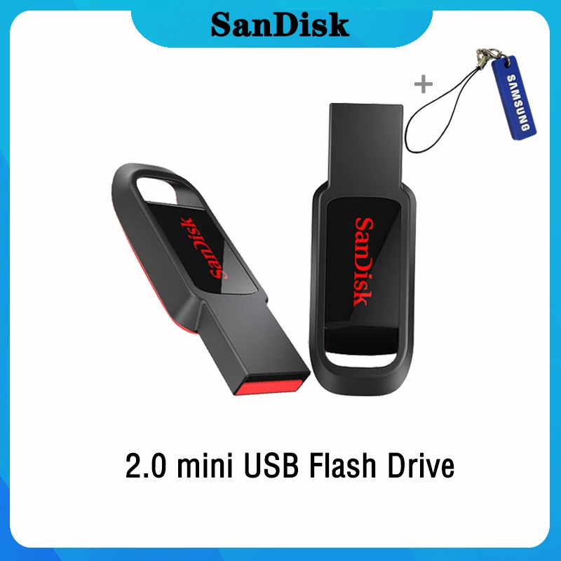 Флеш накопитель USB sandisk 32 64 128 16 ГБ мини флеш 2 0 флешка диск на ключ память для