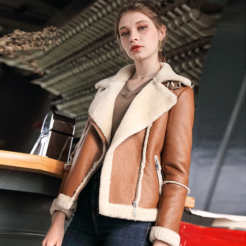 Автомобильное Женское пальто из искусственного меха короткие дизайнерские