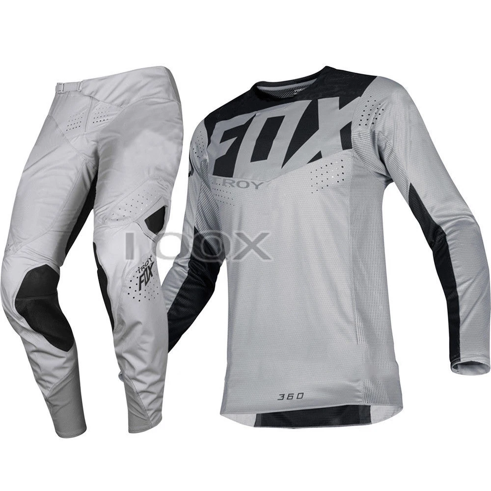 Новинка 2019 года гоночный мужской костюм Troy Fox MX желтый/синий комплект из джерси и