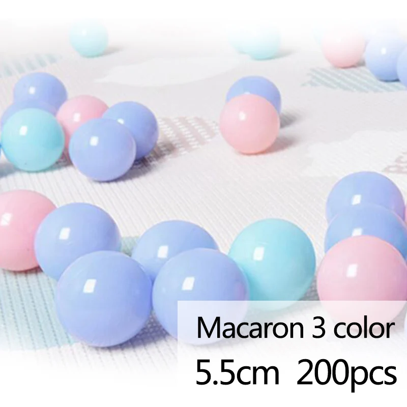 macaron3-200-5.5cm Экологичная забавная игрушка океанские шары Красочные Мягкие пластиковые волнистые шарики водный бассейн надувной мяч открытый детский плавательный Яма игрушки на открытом воздухе - Цвет: macaron3-200-5.5cm