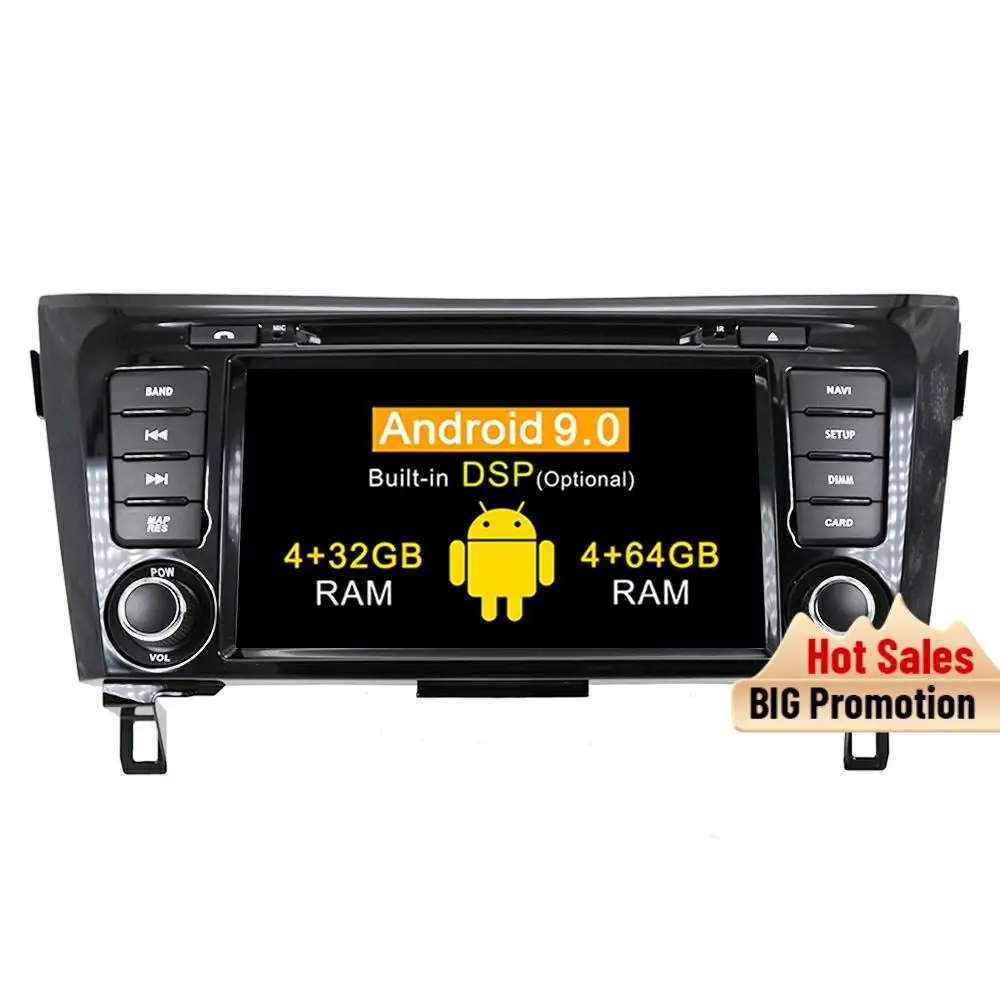 Автомагнитола на Android 9 0 с GPS dvd плеером BT мультимедийным стерео для Nissan Qashqai Dualis Rouge