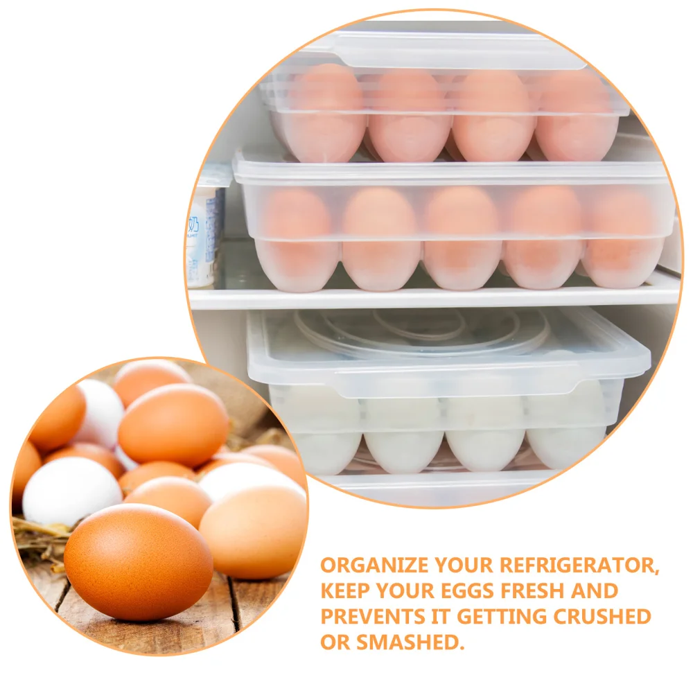 

1Pc Home Egg Box Storage Tray Holder Food Crisper Compartment Egg Storage Box