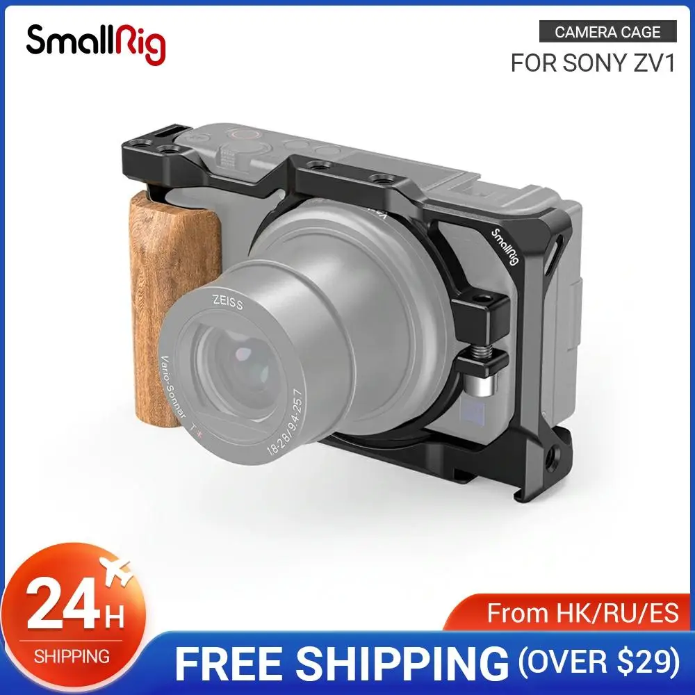 Клетка SmallRig ZV1 с деревянной рукояткой для камеры Sony zv1 клетка холодным башмаком