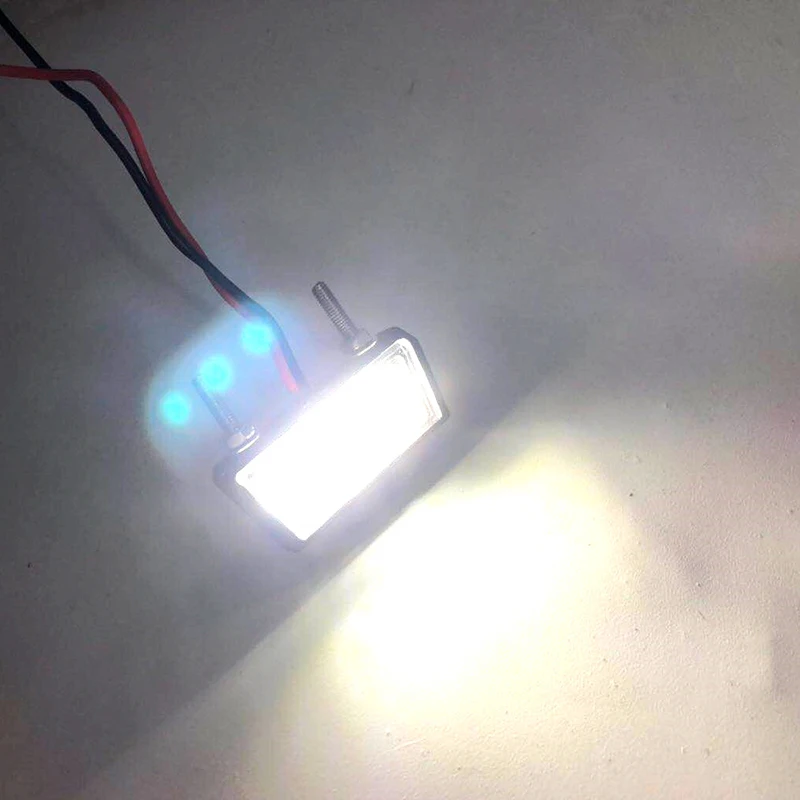 Motorcycle Universal LED License Plate Light Mount Bracket Bolt-on Lights Lamp For Scooter Refit Accessories |