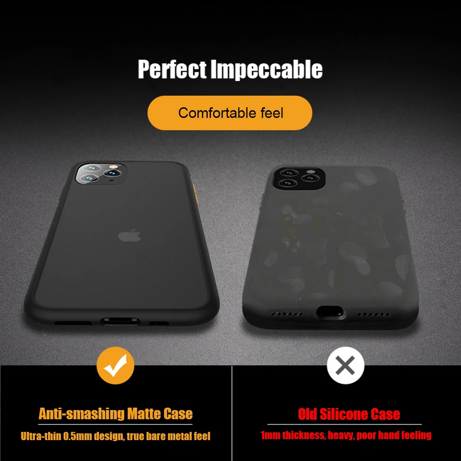 Противоударный силиконовый чехол-бампер для iPhone 11 Pro Xs Max Xr X, прозрачный 360 матовый защитный чехол для iPhone 7 8 Plus, Fundas