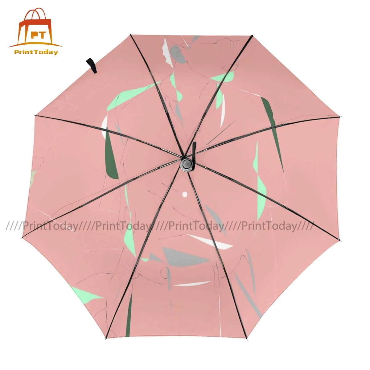 

Places Faces Umbrella Windproof Auto Umbrella Unique Print Folding Summer Umbrella