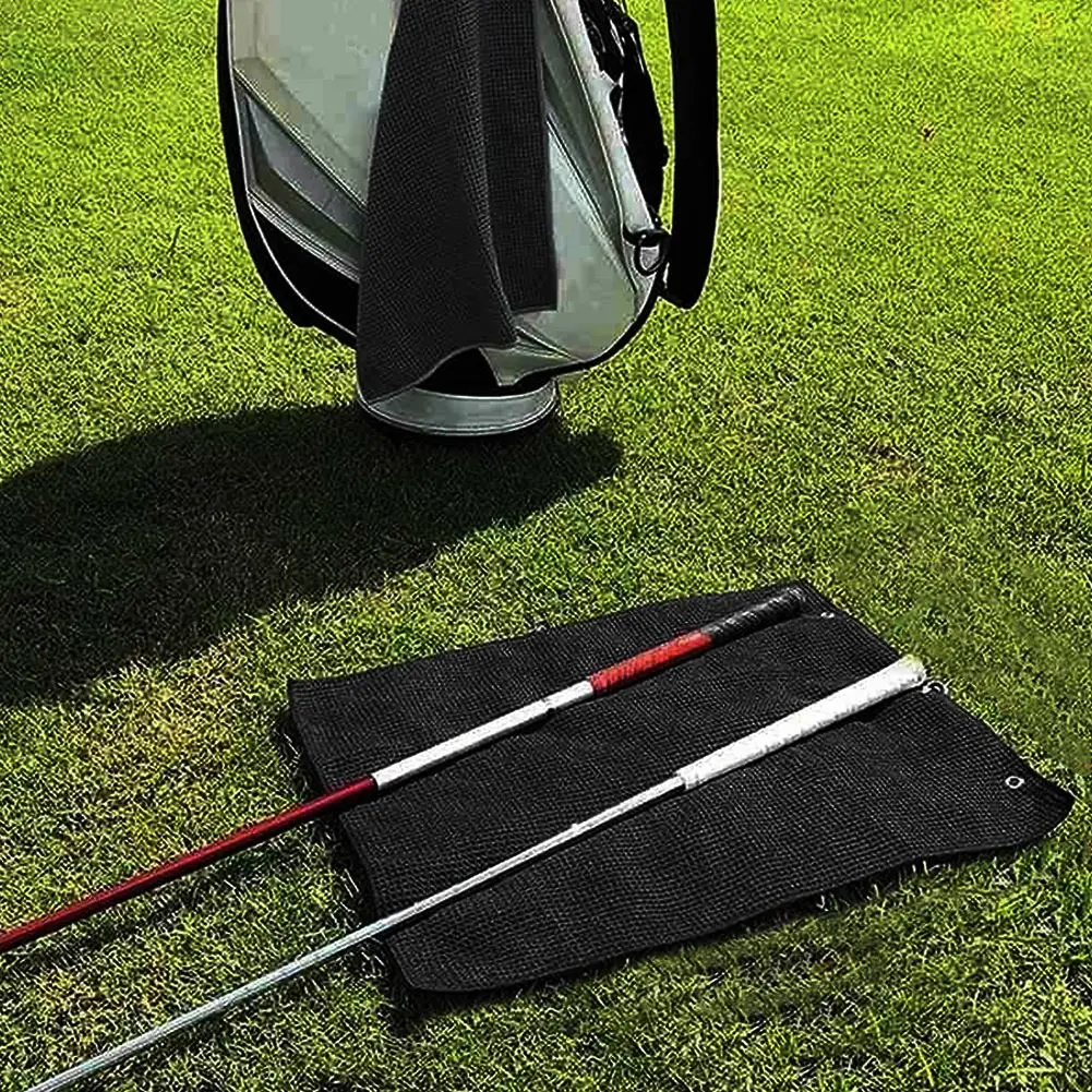 

Golf Towel Waffle Pattern Cotton With Carabiner Cleaning Towels Microfiber Hook Cleans Clubs Balls Hands Golf Towel Running Yoga