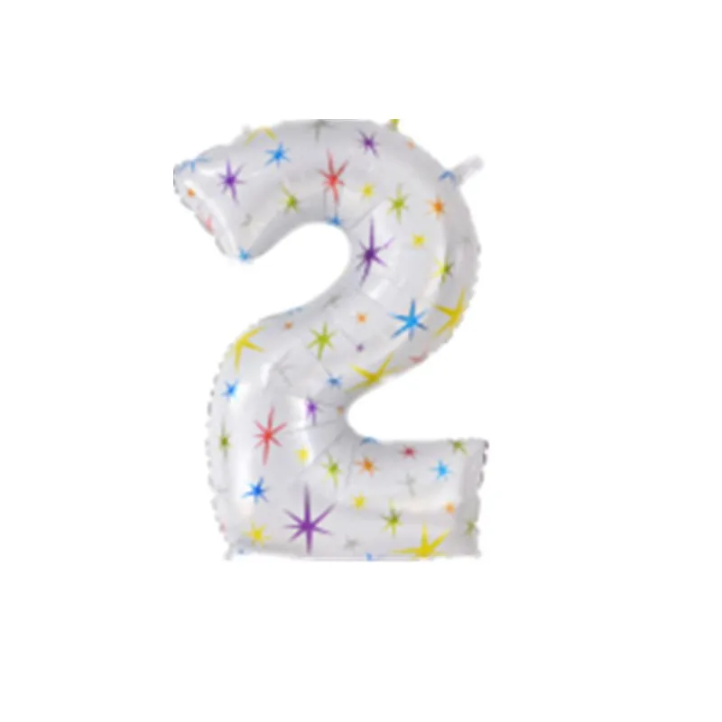 Baby shower 1 шт 16/32/40 '', красный, фиолетовый, зеленый, светло-зеленый, большой 2nd алюминиевой фольги воздушный шар с гелием гигантский номер День рождения украшения - Цвет: as picture