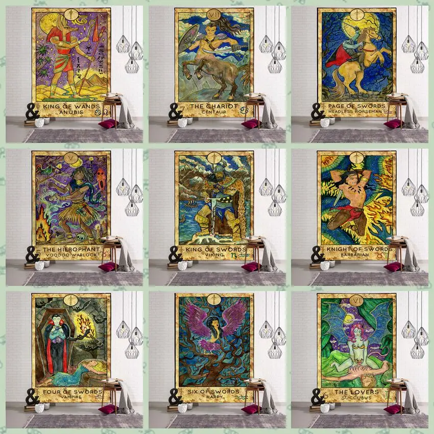 

Богемный гобелен с мандалой, настенный цветочный гобелен с принтом, роспись, аксессуары для украшения дома, Настенный декор