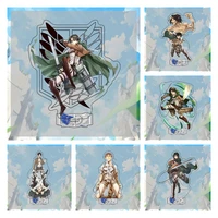 hot anime attack on titan levi ackerman acrylic action figure double sided stands model desk decor standing sign fans collection