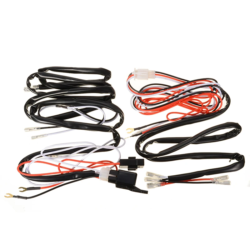 

Mayitr 1pc 12V 40A 500W Waterproof LED Light Lamp Bar Rocker Switch Red Backlit Relay Wiring Harness Accessories