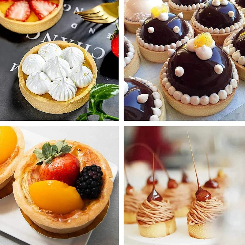 

Stainless Steel Perforated Tart Ring, 5Pcs 5cm Perforated Cake Mousse Ring, DIY Round Tart Rings for Baking Dessert Ring