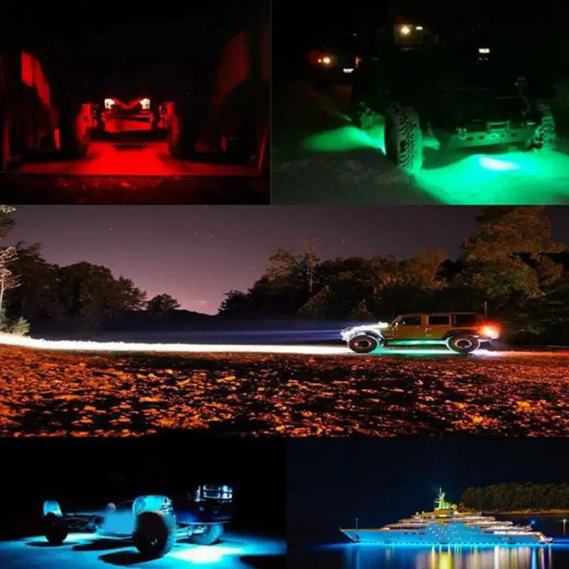 Украшение с 6 двойными подставками RGB светодиодный автомобильные светильники