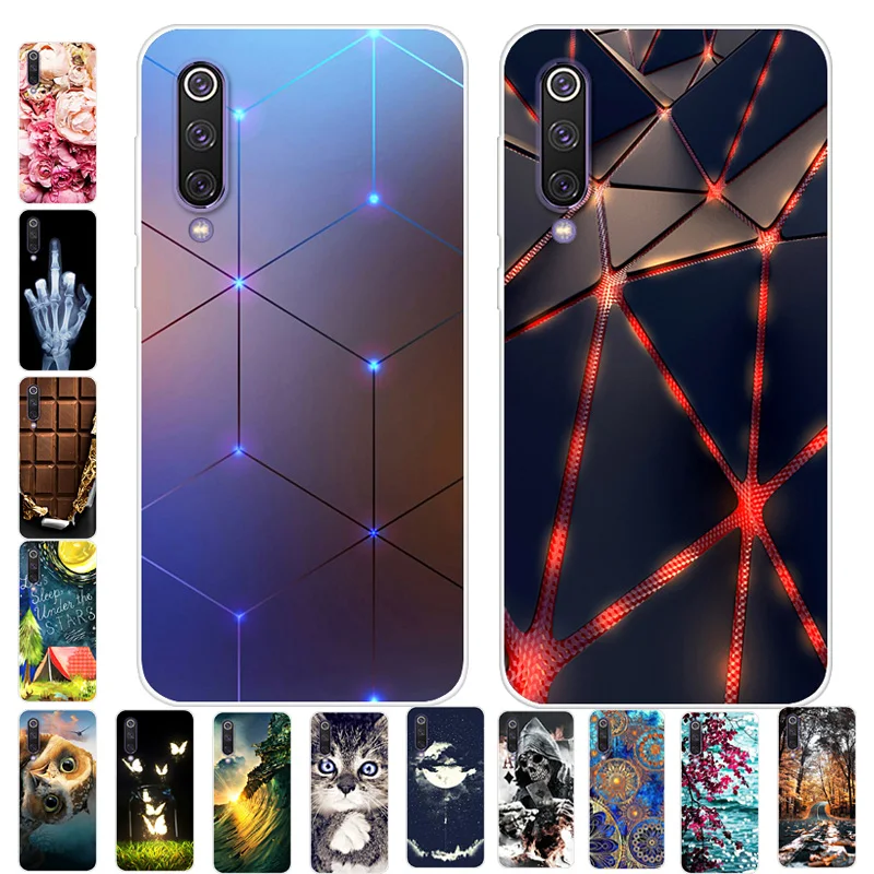 Чехол для Xiaomi Mi 9 SE чехол телефона мягкий силиконовый чехол-накладка с принтом Redmi