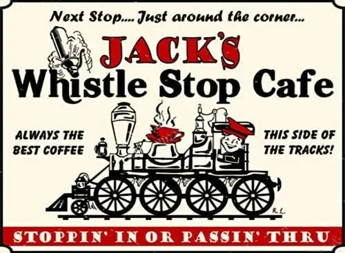 

Whistle Stop Metal Sign Man Cave Retro Bar Pub Home Wall Decoration 12X16 inch