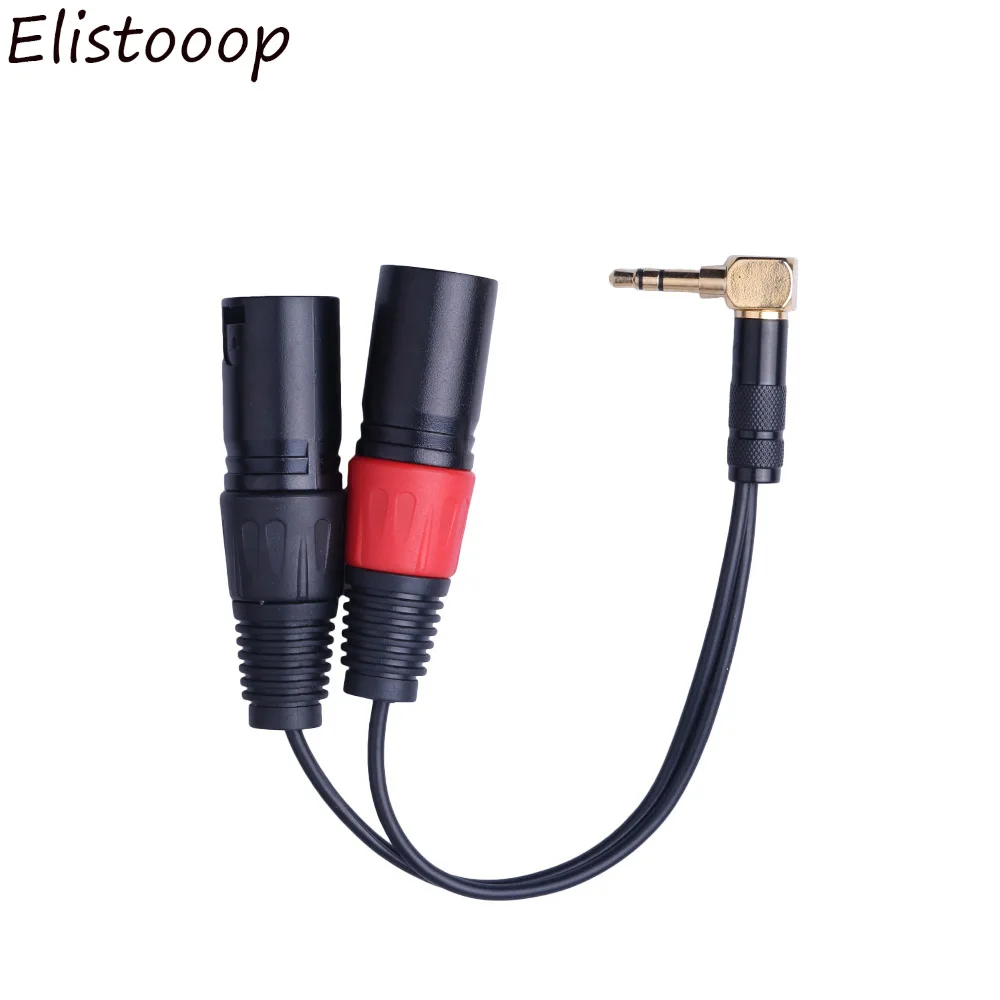 Elistooop 3 5 мм TRS 1/8 дюймов стерео папа на двойной XLR 3Pin Y сплиттер микрофон аудио