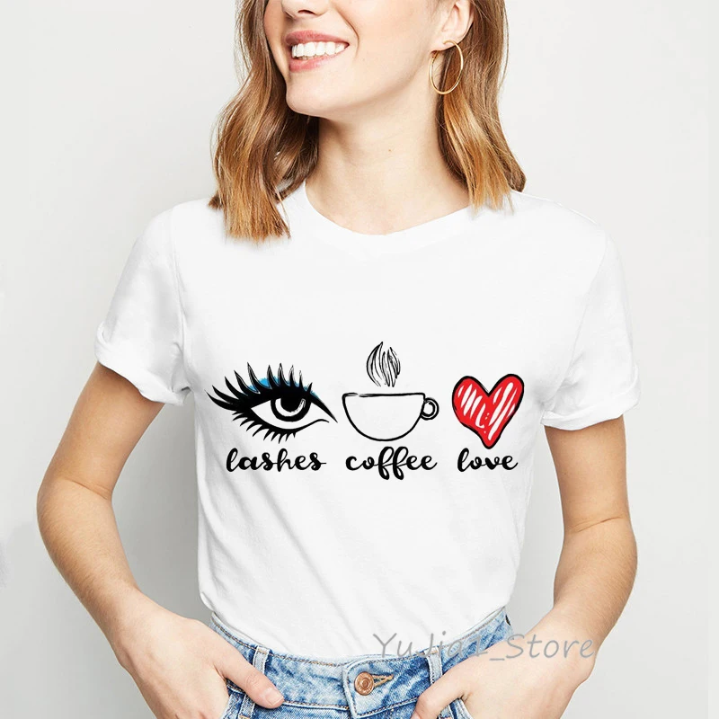 Забавные футболки с графикой Cashes coffee love женская простая одежда tumblr harajuku kawaii