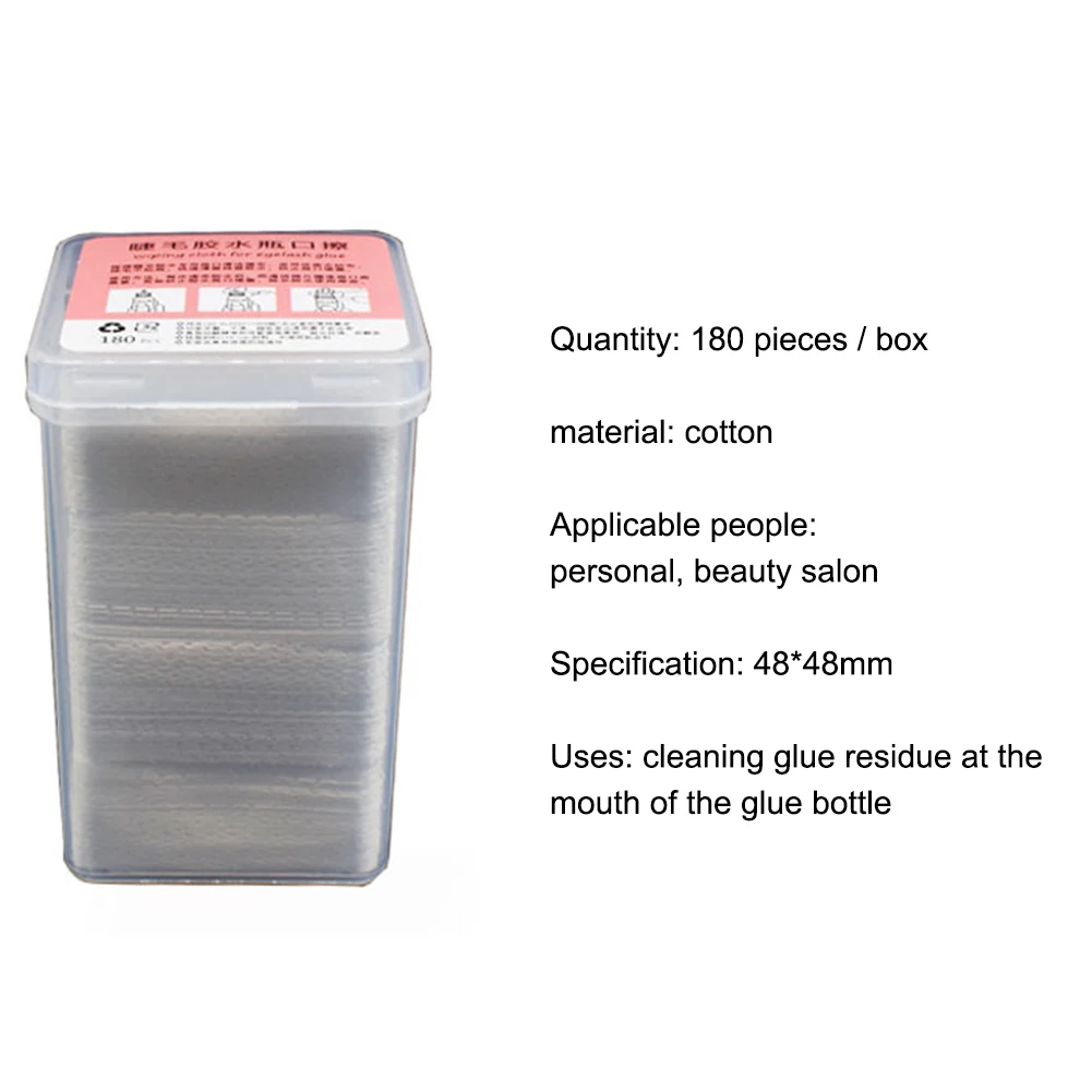180 шт. для удаления клея ресниц хлопковые салфетки лака|Жидкость снятия лака| |