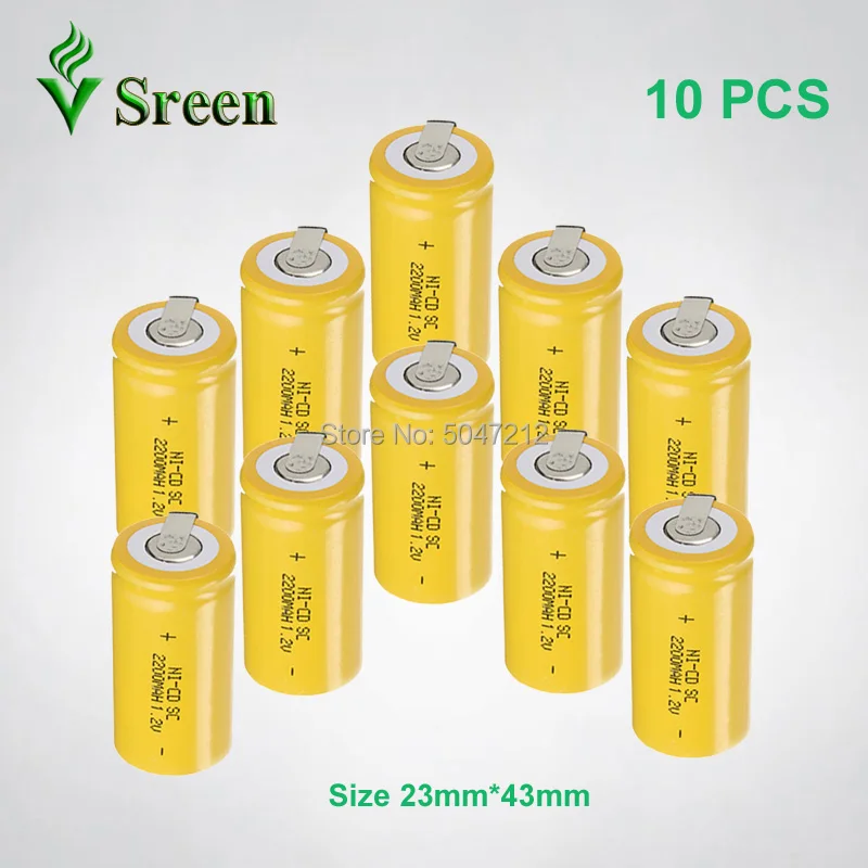 1,2 V SC 2200mAh NI-CD с никелевым листом аккумуляторная батарея электронный аккумулятор DIY to Subc перезаряжаемые пакеты батарей