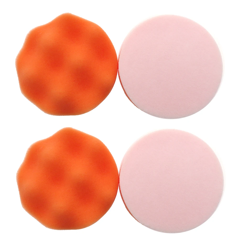 

4 дюйма, 100 мм, полировальная железная губка для автомобиля, оранжевая губка для чистки, универсальная губка для чистки