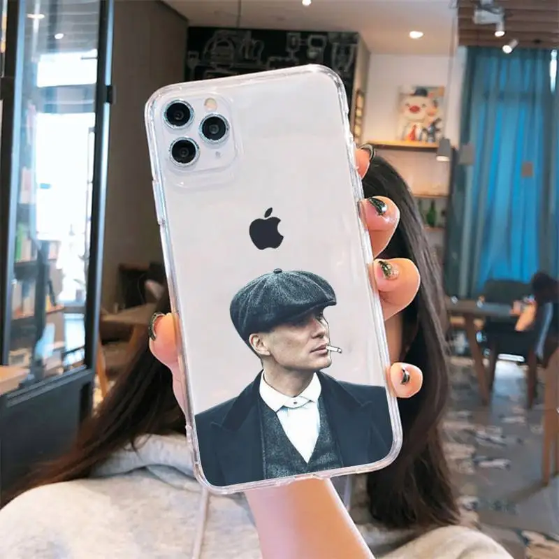 

Peaky Blinders Thomas smoke cool Phone Case Transparent for iPhone 6 7 8 11 12 s mini pro X XS XR MAX Plus cover funda shell