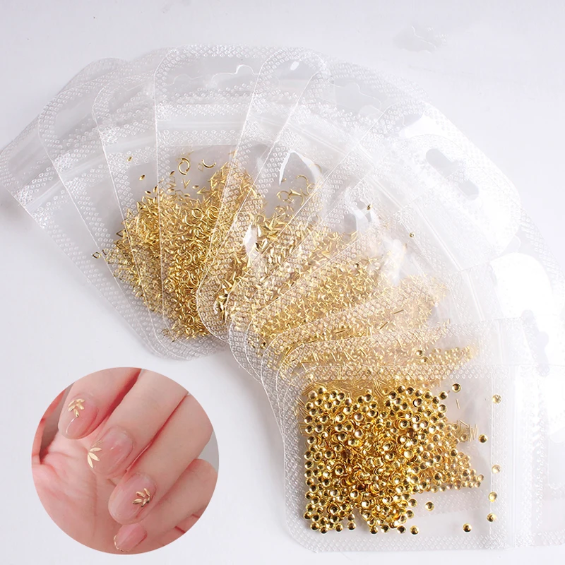 1bag approx 500pcs nail art metal rivets Nail Studs Slider Manicure metal patch for nail accessories decoration jsce-25dtrd