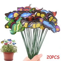 1020pcs butterflies garden yard planter colorful whimsical butterfly stakes for home outdoor decor flower pots decoration