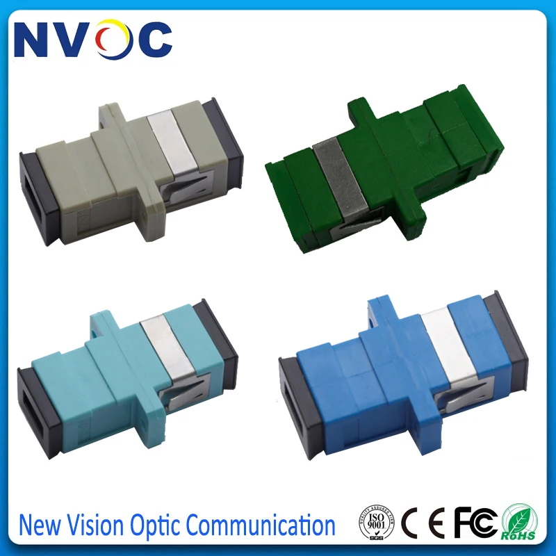 

50/100/200/500pcs SC UPC Simplex Single-mode Fiber Optic Adapter SC Optical Fiber Coupler MM SCUPC Fiber Flange SCAPC Connector