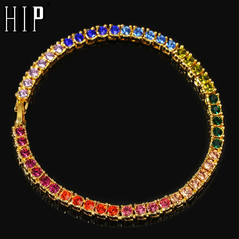 Мужские браслеты-цепочки для тенниса в стиле хип-хоп 4 мм | Украшения и аксессуары