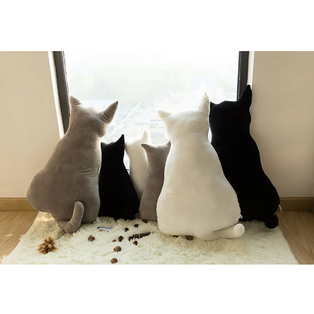 

1PC Cat Shaped Cushion Stuffed Animal Pillow Pet Sofa Chair Plush Throw Pillows Soft Plush Toys Dolls For Home Decoration Gifts