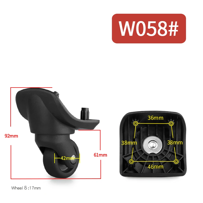 Suitcase Wheels Parts Replacement for Luggage Suitcase Casters Wheels Repair Flexible Rotation Traveling Bag Aircraft Box Wheels