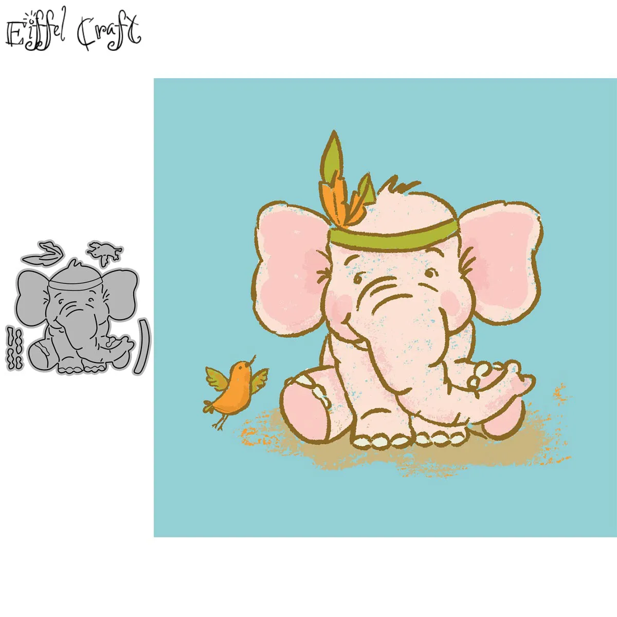 Бохо стиль Ремесло бумажные матрицы скрапбукинга для изготовления карт слон diy