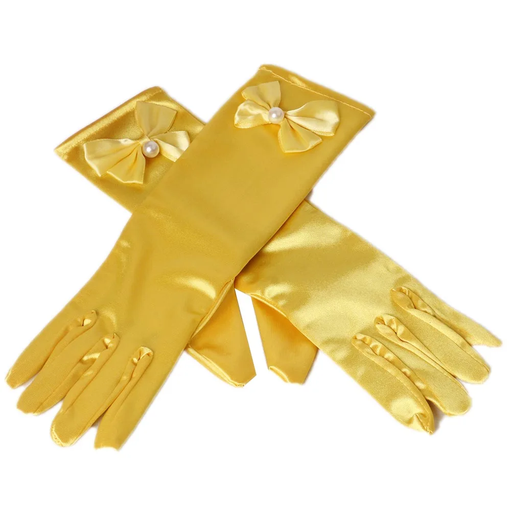 Перчатки для девочек длинные перчатки принцессы подарок на день рождения