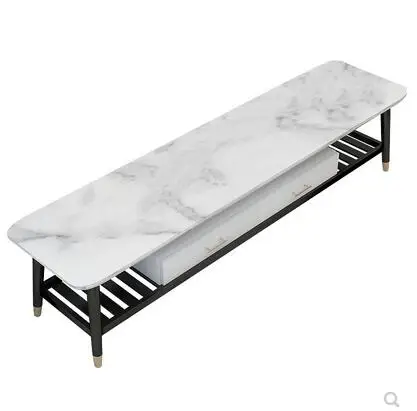 

Nordic post-modern luxury TV cabinet marble simple floor cabinet living room small TV cabinet coffee table combination