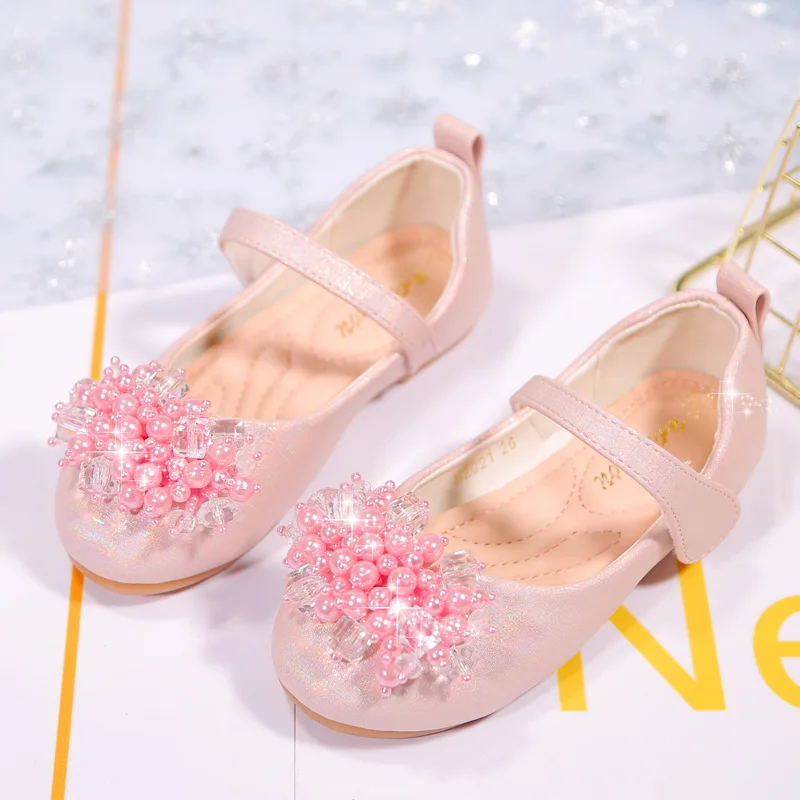 

New Girls Leather Shoes Princess Children Moccasins Performance Student Dress Dance Party Toddler Flats Baby Kids 03A
