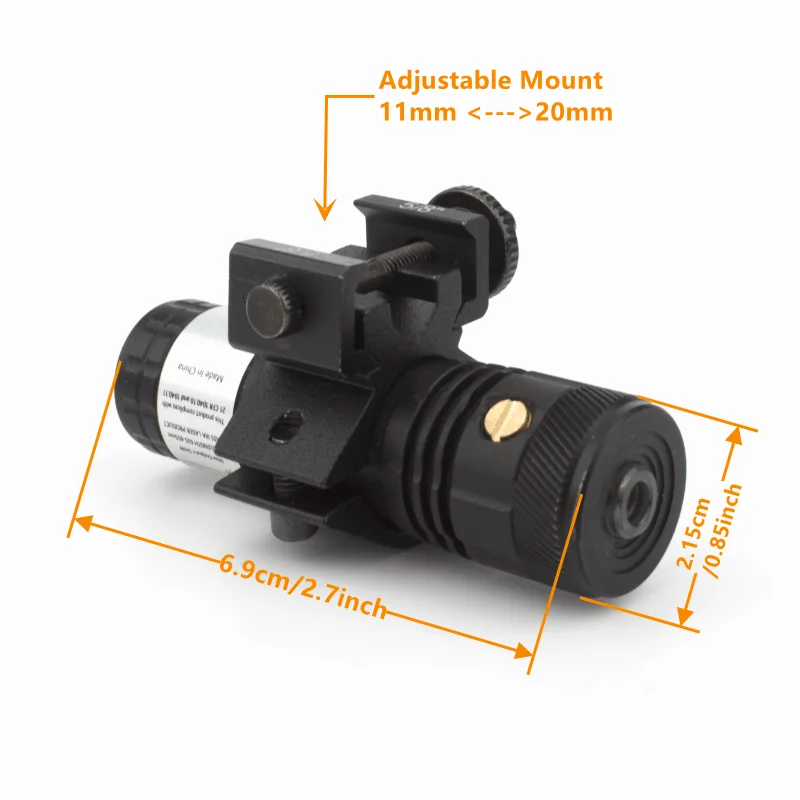 Лазерный прицел с красной точкой и планкой Пикатинни