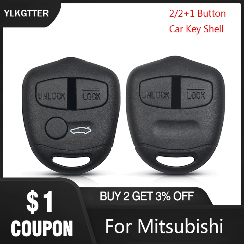 YLKGTTER 2/3 кнопок запасная деталь для Mitsubishi Lancer EX Evolution Grandis Outlander Fob без брелка